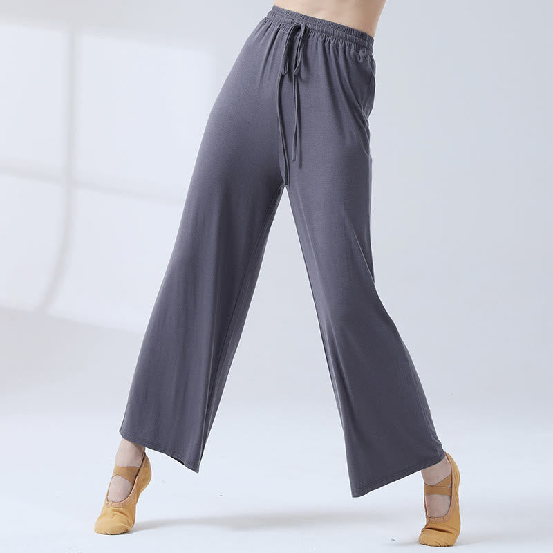Loose Modal Drawstring Wide Leg Pants For Yoga Dance