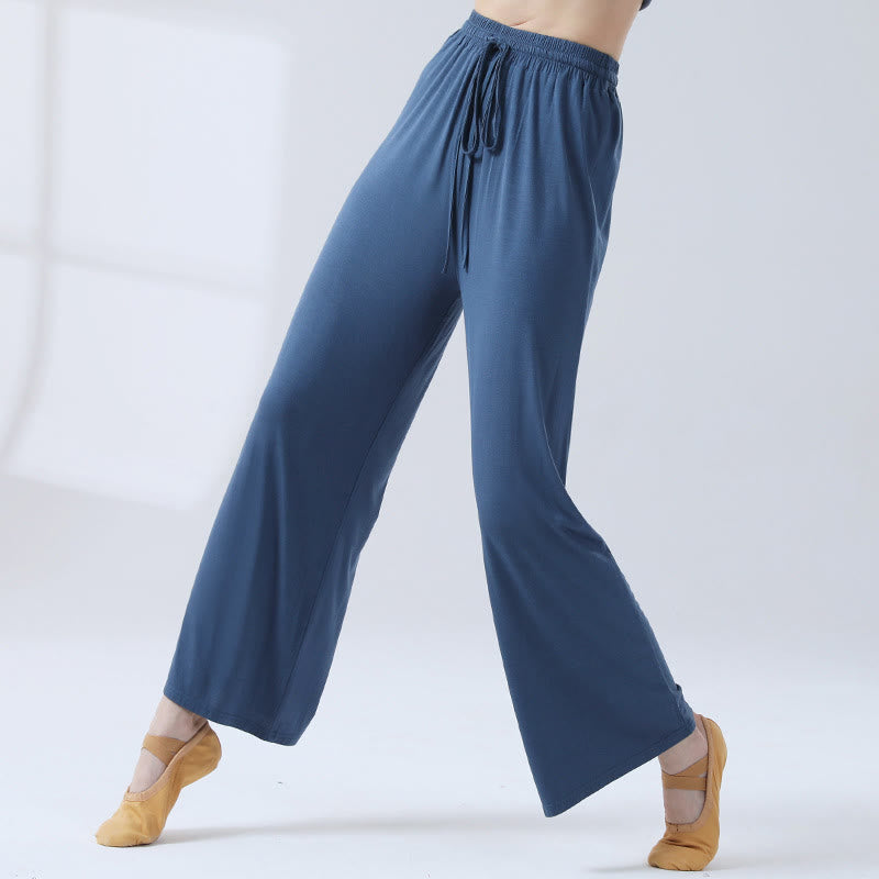 Loose Modal Drawstring Wide Leg Pants For Yoga Dance