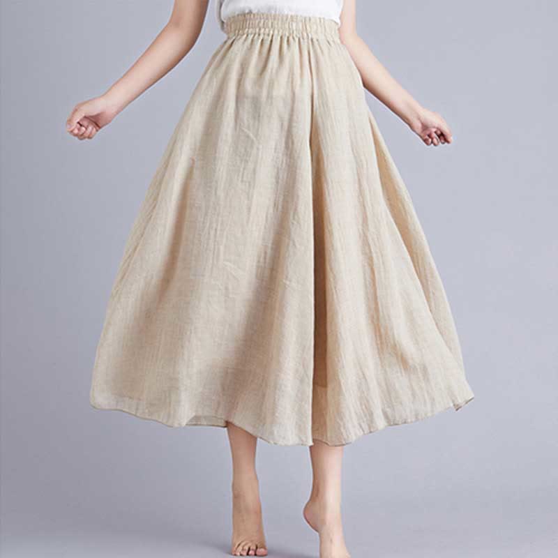 Women Casual Loose Cotton Linen Wide Leg Pants For Yoga Dance