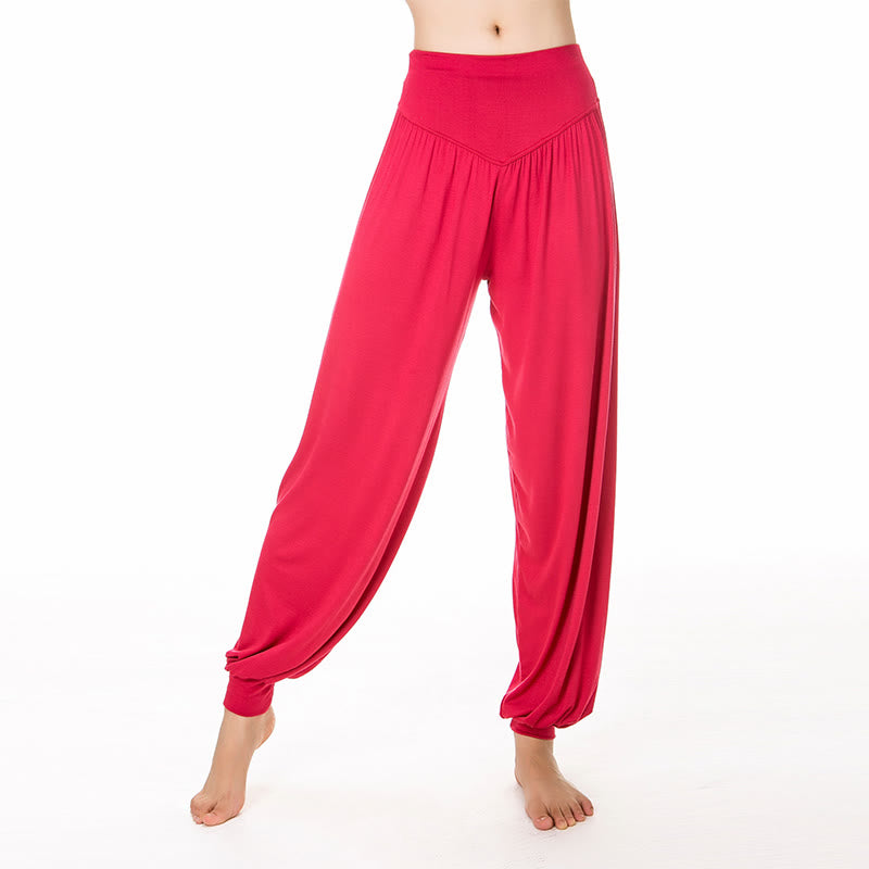Solid Color Yoga Dance Long Harem Pants