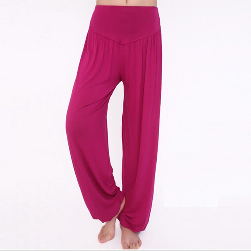 Solid Color Yoga Dance Long Harem Pants