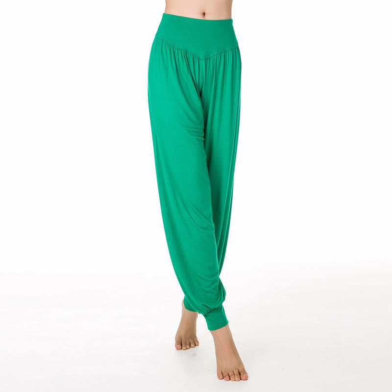 Solid Color Yoga Dance Long Harem Pants