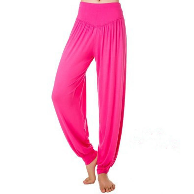 Solid Color Yoga Dance Long Harem Pants