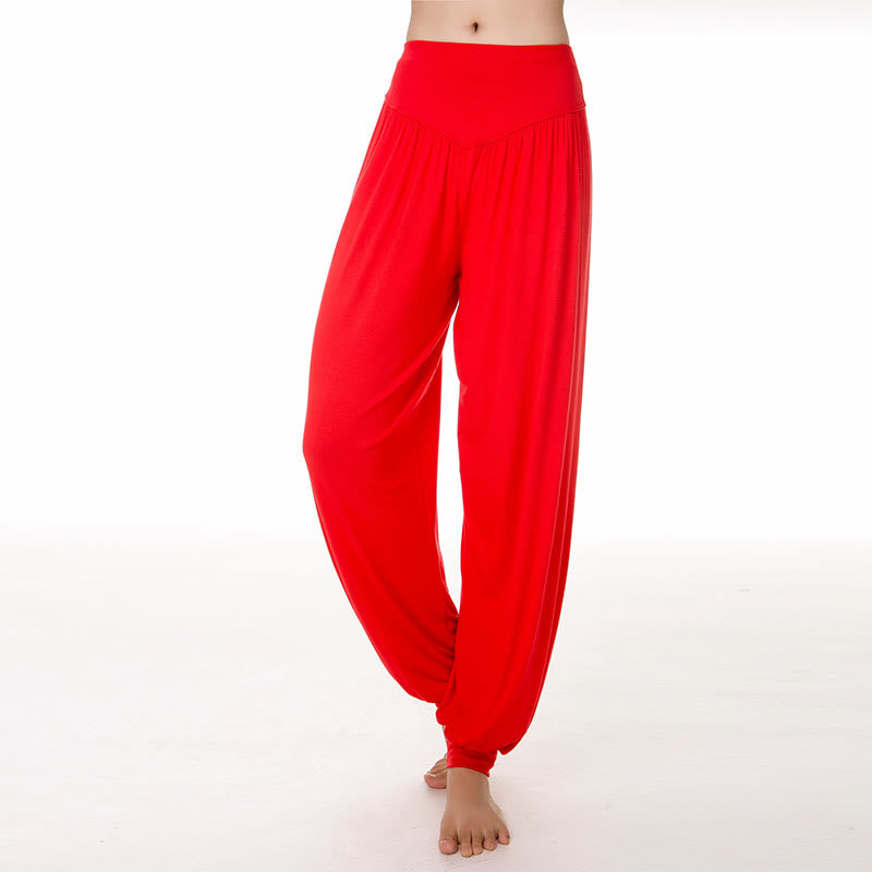 Solid Color Yoga Dance Long Harem Pants