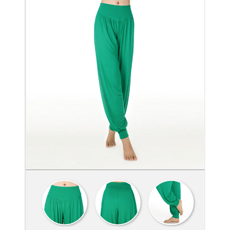 Solid Color Yoga Dance Long Harem Pants