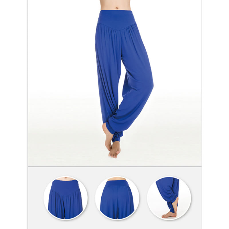 Solid Color Yoga Dance Long Harem Pants