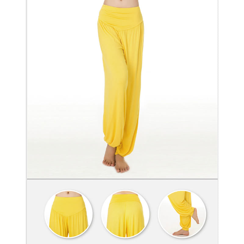 Solid Color Yoga Dance Long Harem Pants