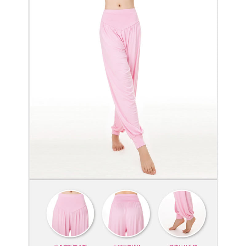 Solid Color Yoga Dance Long Harem Pants