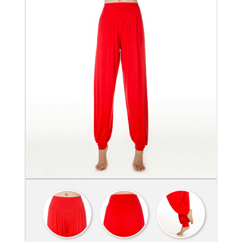 Solid Color Yoga Dance Long Harem Pants