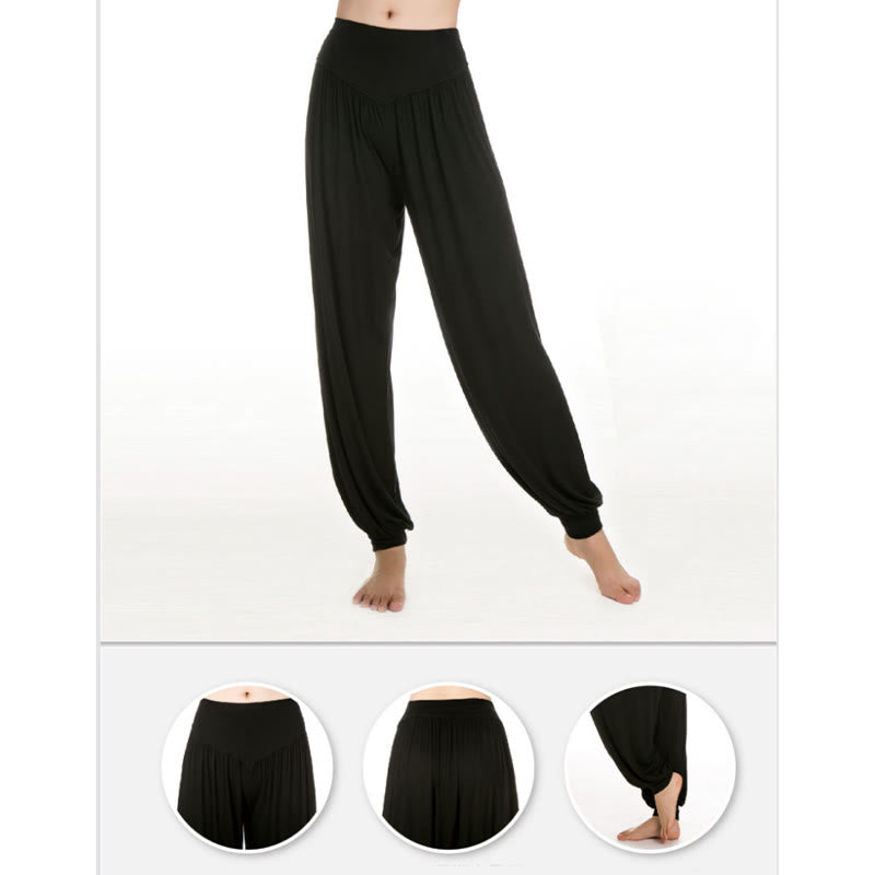 Solid Color Yoga Dance Long Harem Pants