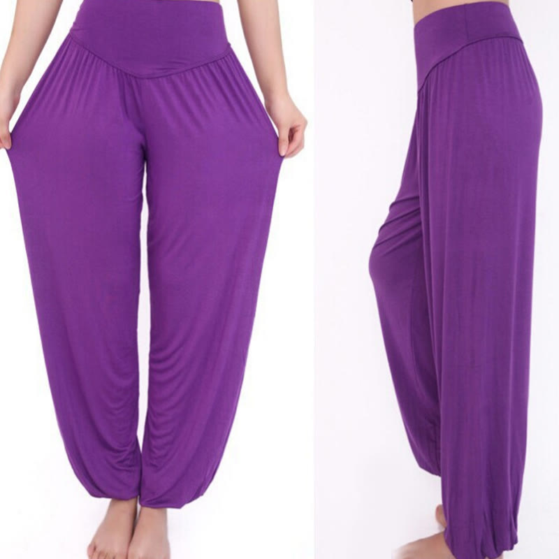 Solid Color Yoga Dance Long Harem Pants
