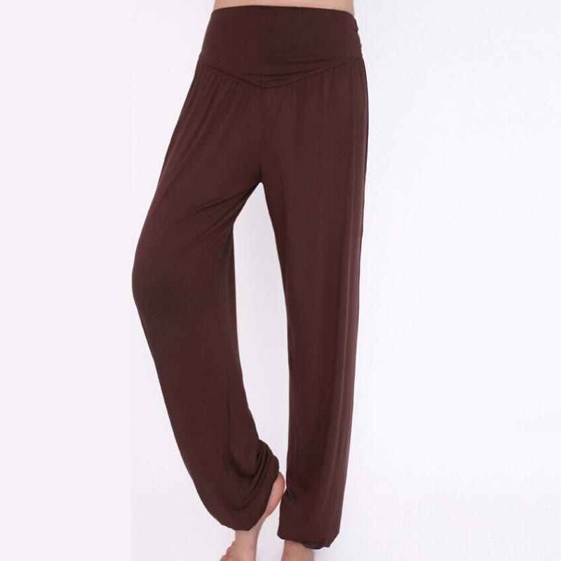 Solid Color Yoga Dance Long Harem Pants