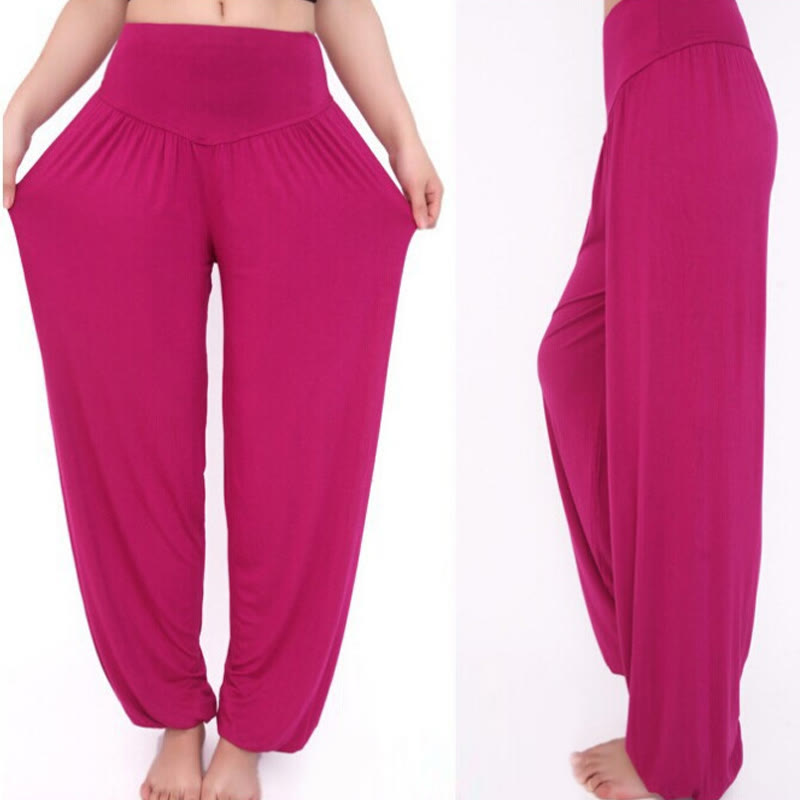 Solid Color Yoga Dance Long Harem Pants