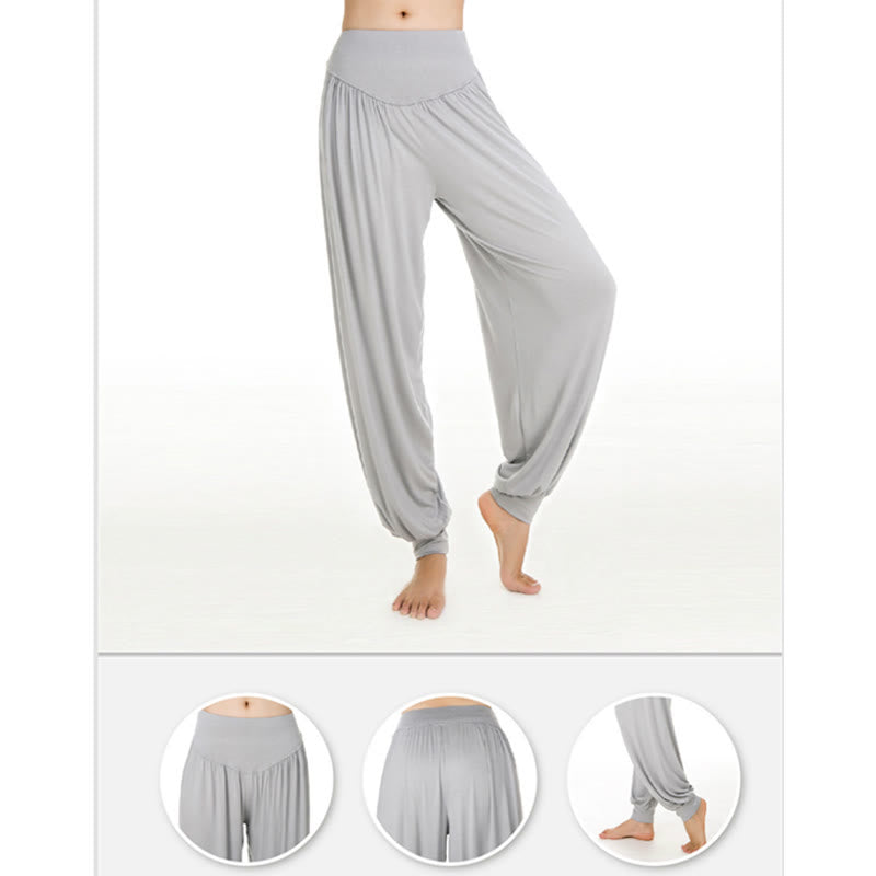 Solid Color Yoga Dance Long Harem Pants