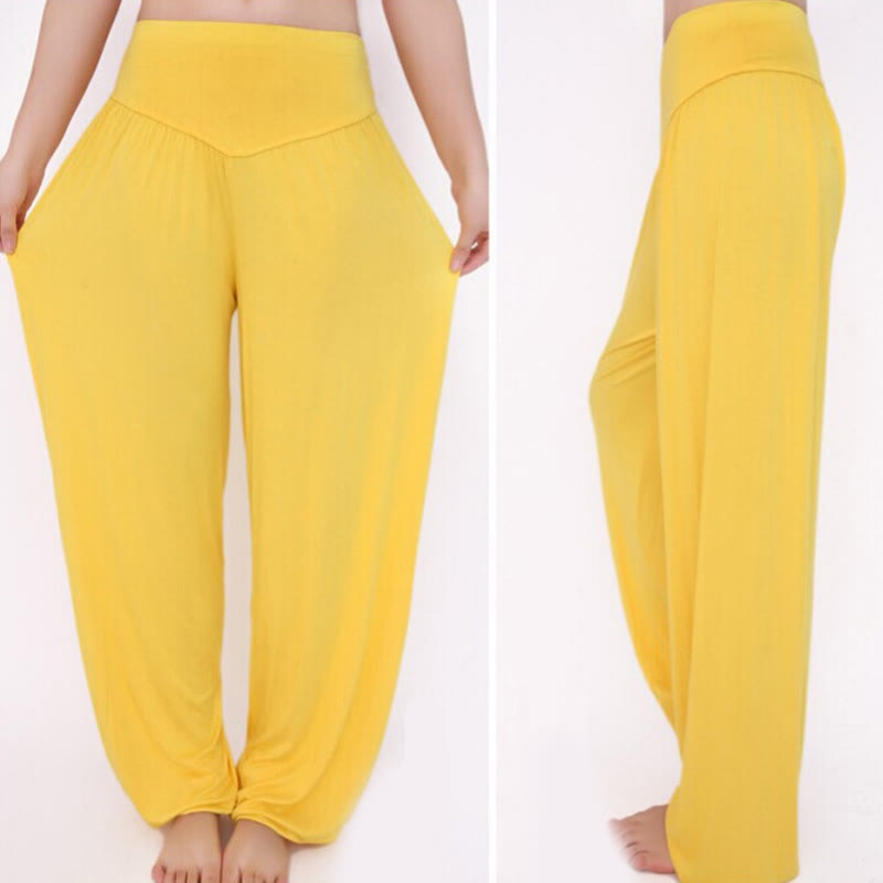 Solid Color Yoga Dance Long Harem Pants