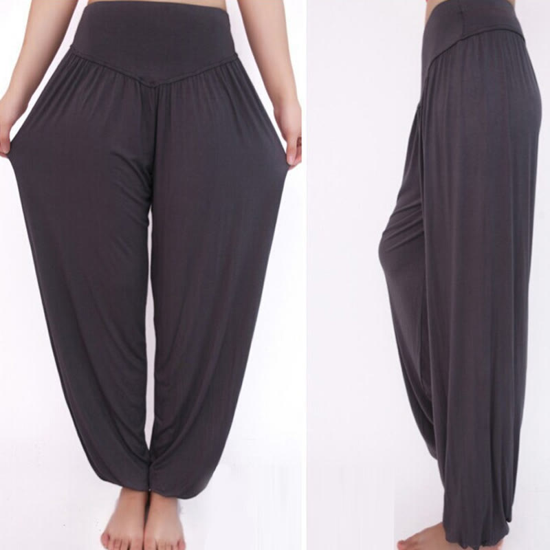 Solid Color Yoga Dance Long Harem Pants