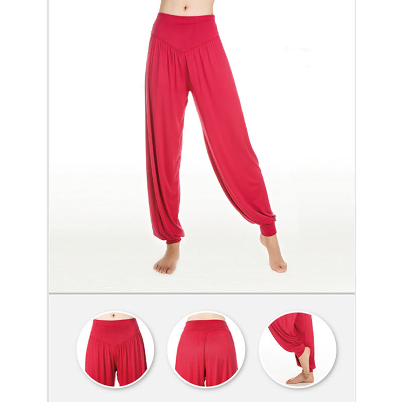 Solid Color Yoga Dance Long Harem Pants
