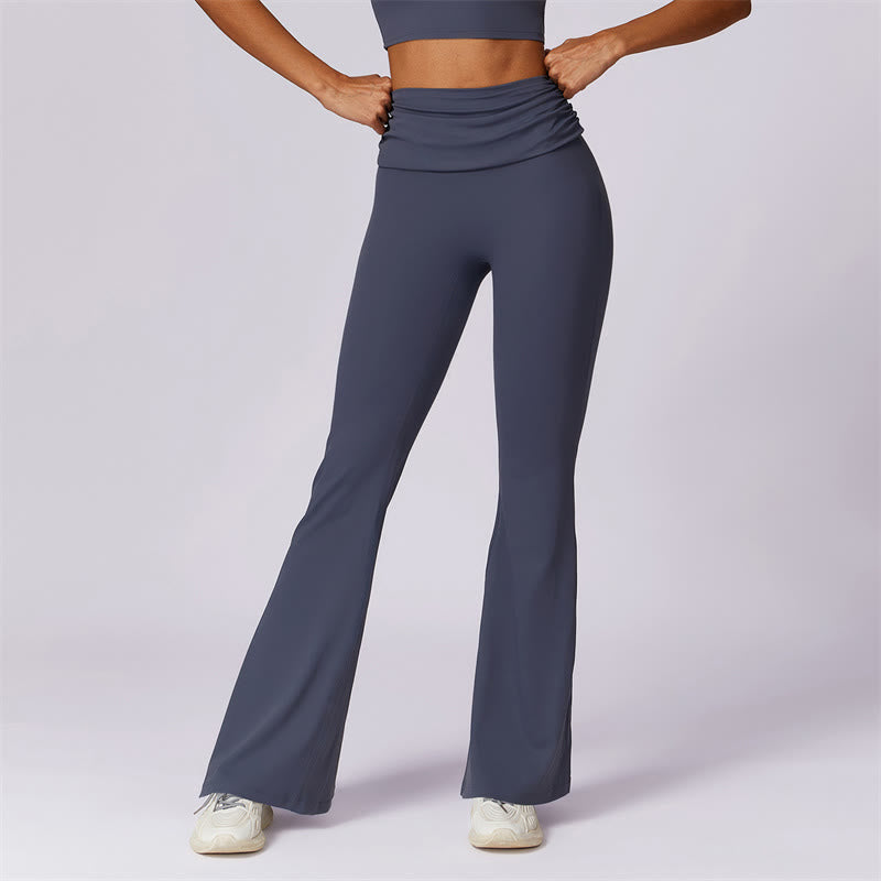 Sleeveless Backless Strap Tank Top Bra Flared Pants Sports Fitness Yoga