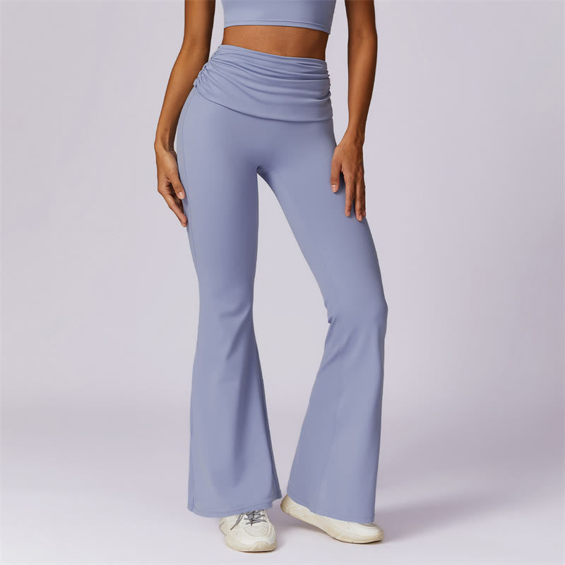 Sleeveless Backless Strap Tank Top Bra Flared Pants Sports Fitness Yoga