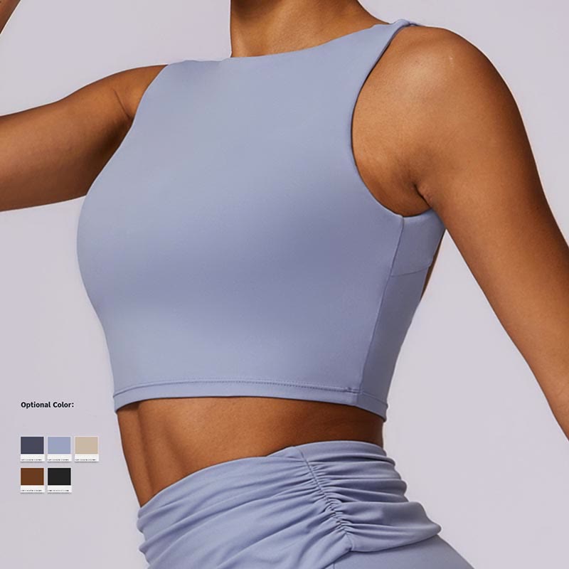 Sleeveless Backless Strap Tank Top Bra Flared Pants Sports Fitness Yoga