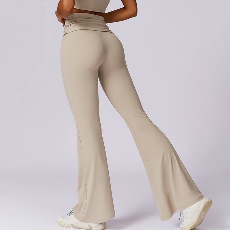 Sleeveless Backless Strap Tank Top Bra Flared Pants Sports Fitness Yoga