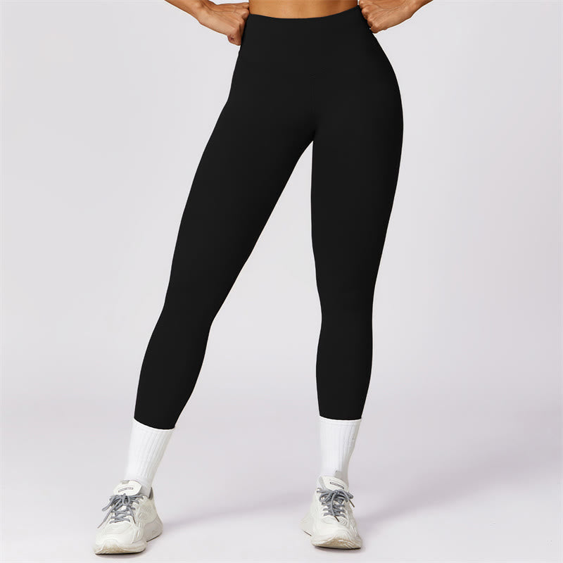 Women Short Sleeve T-Shirt Top High Waist Leggings Pants For Sports Yoga