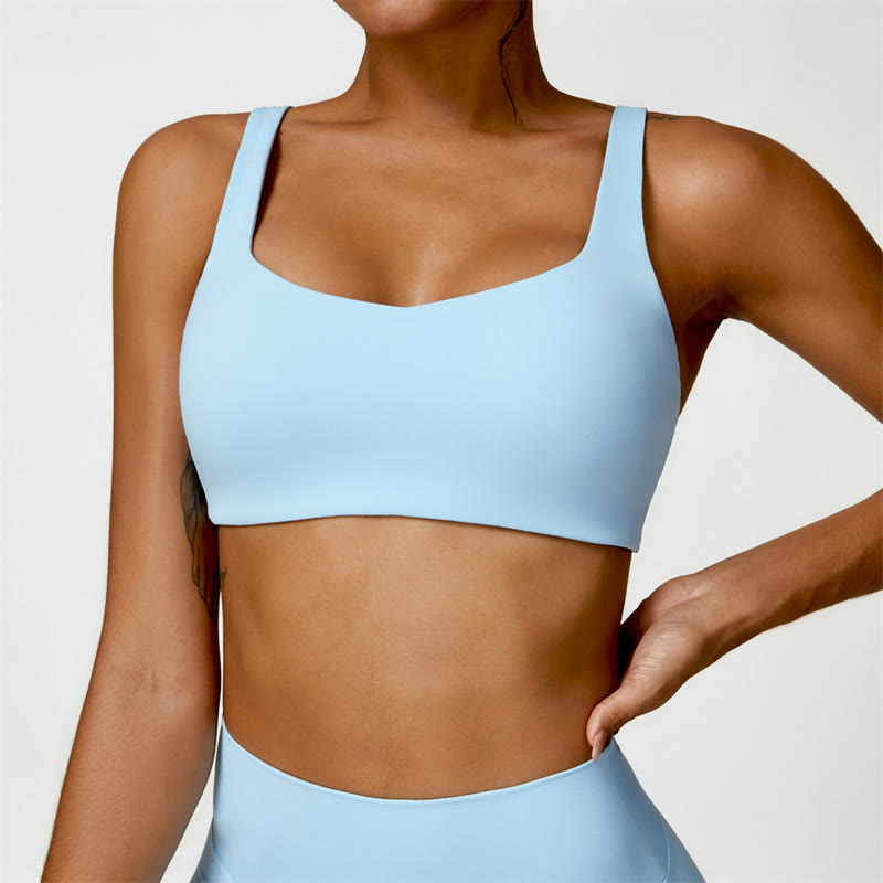Gym Sports Yoga Backless Bra Crop Tank Top Shorts