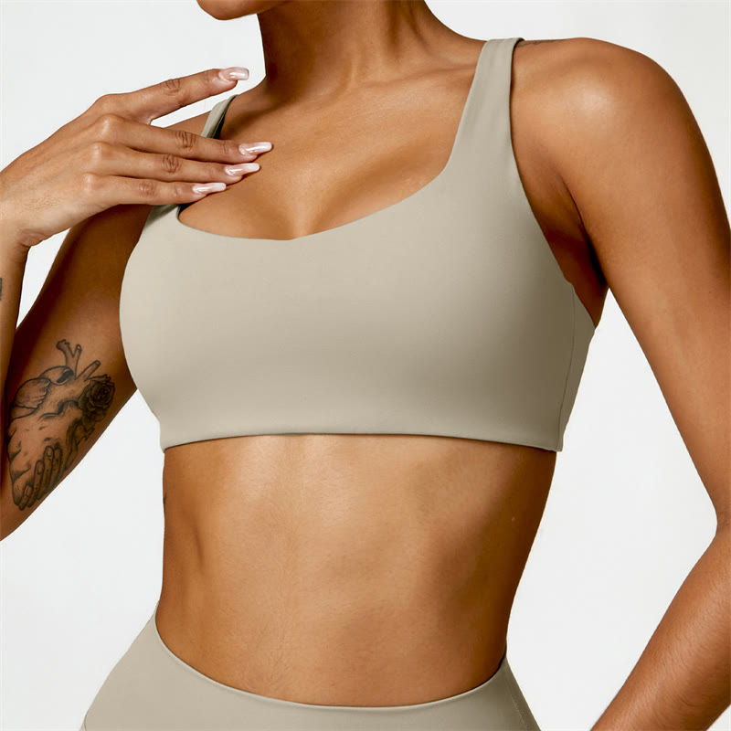 Gym Sports Yoga Backless Bra Crop Tank Top Shorts