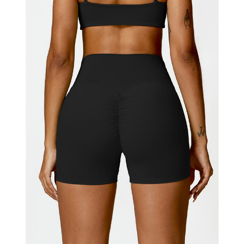 Gym Sports Yoga Backless Bra Crop Tank Top Shorts