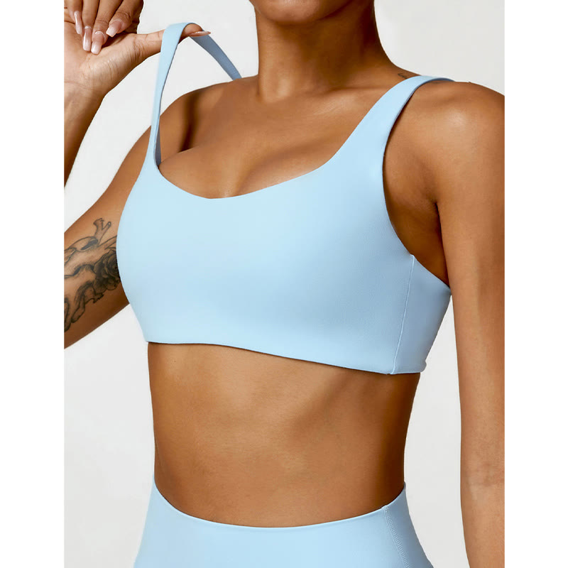 Gym Sports Yoga Backless Bra Crop Tank Top Shorts