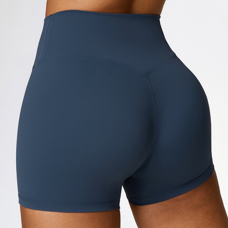 Solid Color Crop Tank Top High Waist Shorts Sports Fitness Gym Yoga Outfits