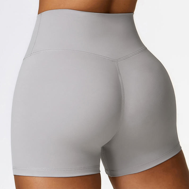 Solid Color Crop Tank Top High Waist Shorts Sports Fitness Gym Yoga Outfits