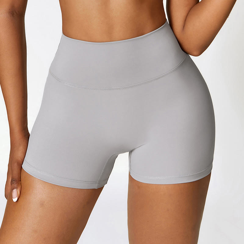 Solid Color Crop Tank Top High Waist Shorts Sports Fitness Gym Yoga Outfits