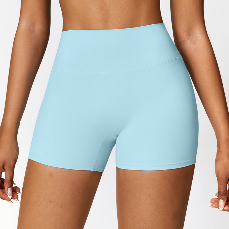 Solid Color Crop Tank Top High Waist Shorts Sports Fitness Gym Yoga Outfits