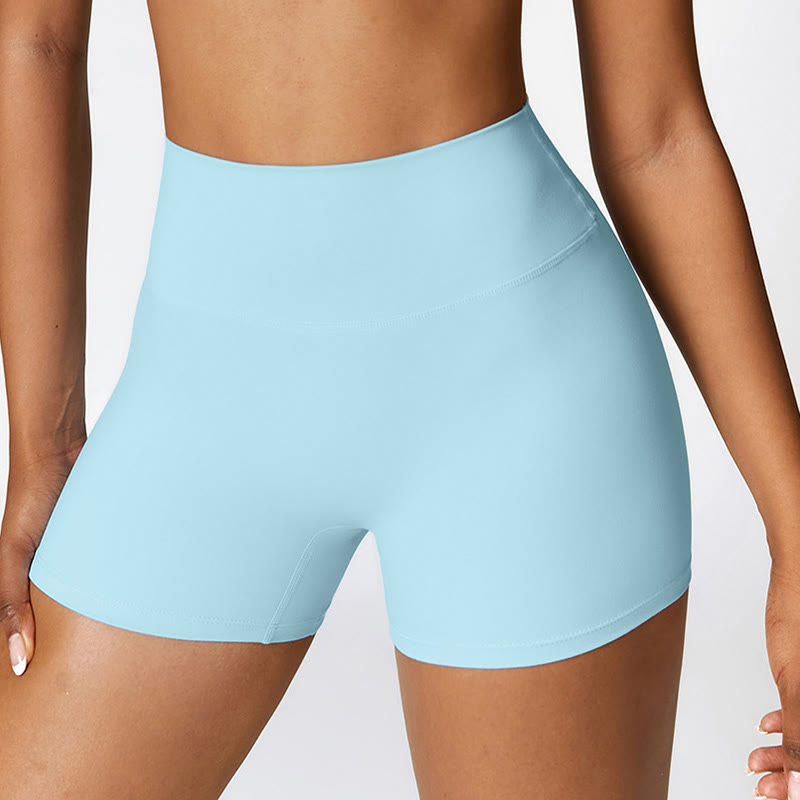 Solid Color Crop Tank Top High Waist Shorts Sports Fitness Gym Yoga Outfits