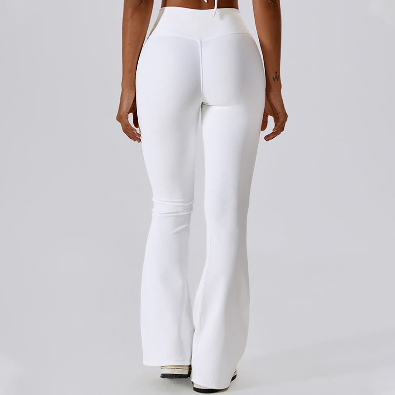 Sleeveless Crop Tank Top Flared Pants Sports Fitness Yoga