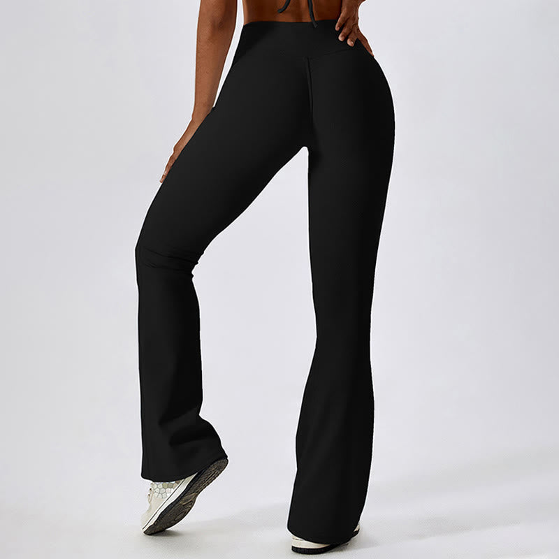 Sleeveless Crop Tank Top Flared Pants Sports Fitness Yoga