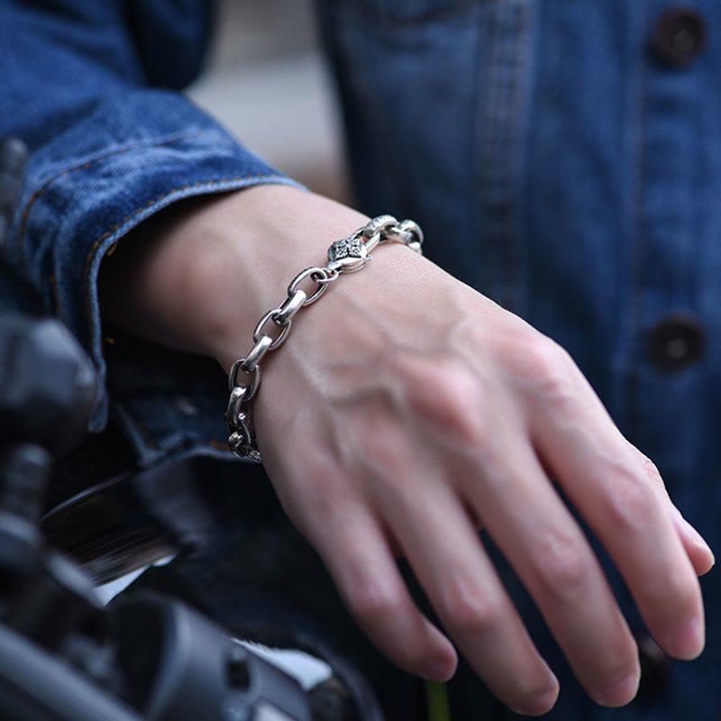 925 Sterling Silver Six True Words Wisdom Calm Bracelet