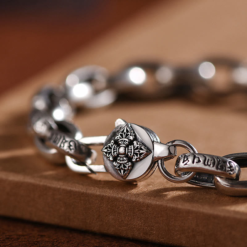 925 Sterling Silver Six True Words Wisdom Calm Bracelet