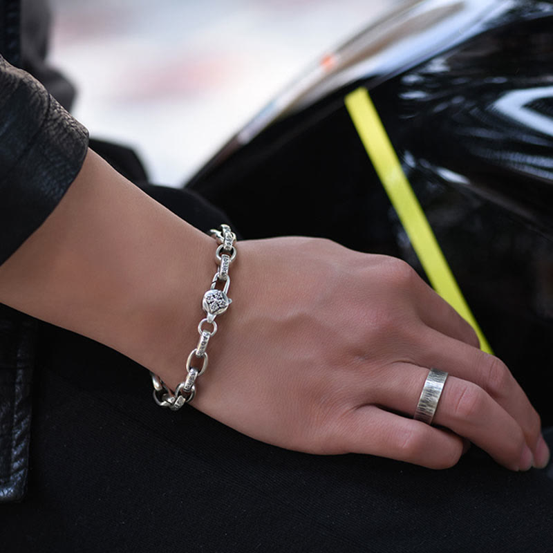 925 Sterling Silver Six True Words Wisdom Calm Bracelet