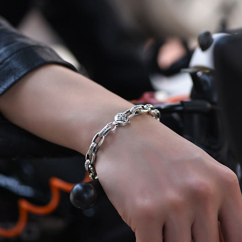925 Sterling Silver Six True Words Wisdom Calm Bracelet