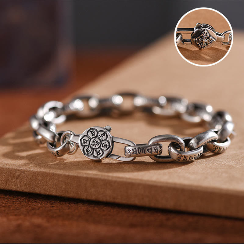 925 Sterling Silver Six True Words Wisdom Calm Bracelet