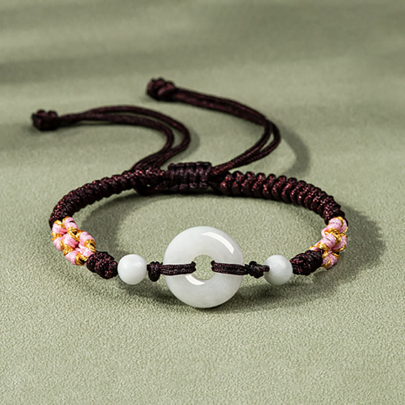 Jade Luck Abundance Red String Bracelet