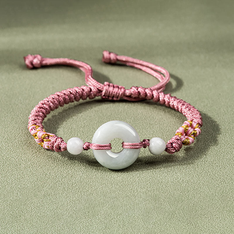 Jade Luck Abundance Red String Bracelet