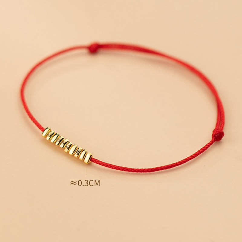 Handmade 925 Sterling Silver Small Pieces Protection Braided Ultra-Thin Rope Bracelet
