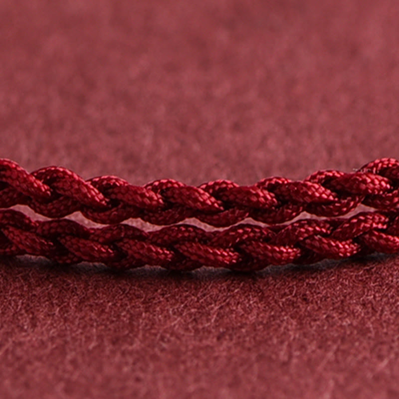 999 Gold Small Bucket Shape Design Handmade Luck Braided Rope Bracelet Anklet