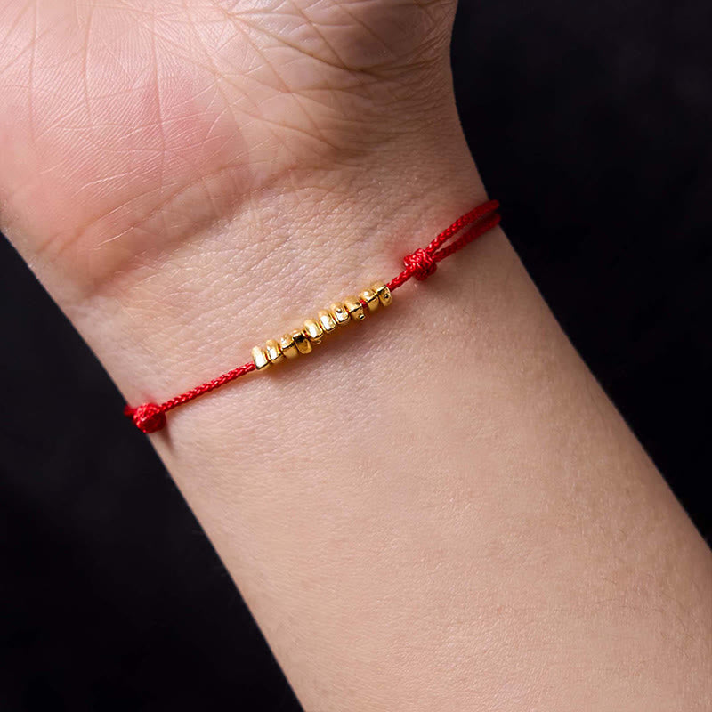 Handmade 925 Sterling Silver Small Pieces Protection Braided Ultra-Thin Rope Bracelet