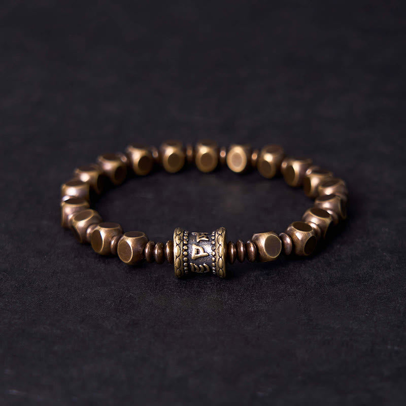 "Wishing You Balance and Strength" Brass Amulet Bracelet Includes Gift Message Card