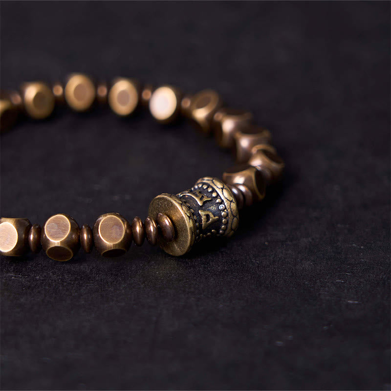 "Wishing You Balance and Strength" Brass Amulet Bracelet Includes Gift Message Card