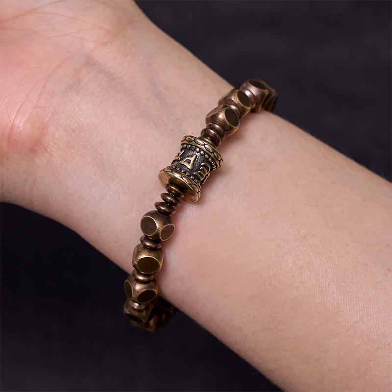 "Wishing You Balance and Strength" Brass Amulet Bracelet Includes Gift Message Card